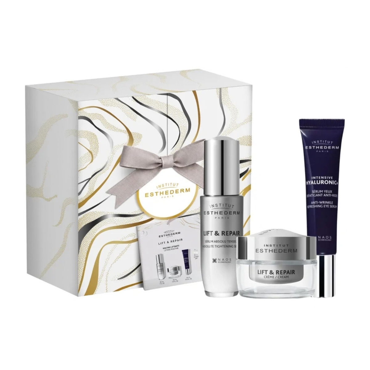 Coffret de Noël Institut Esthederm Lift & Repair avec sérum, crème et sérum yeux Hyaluronic+